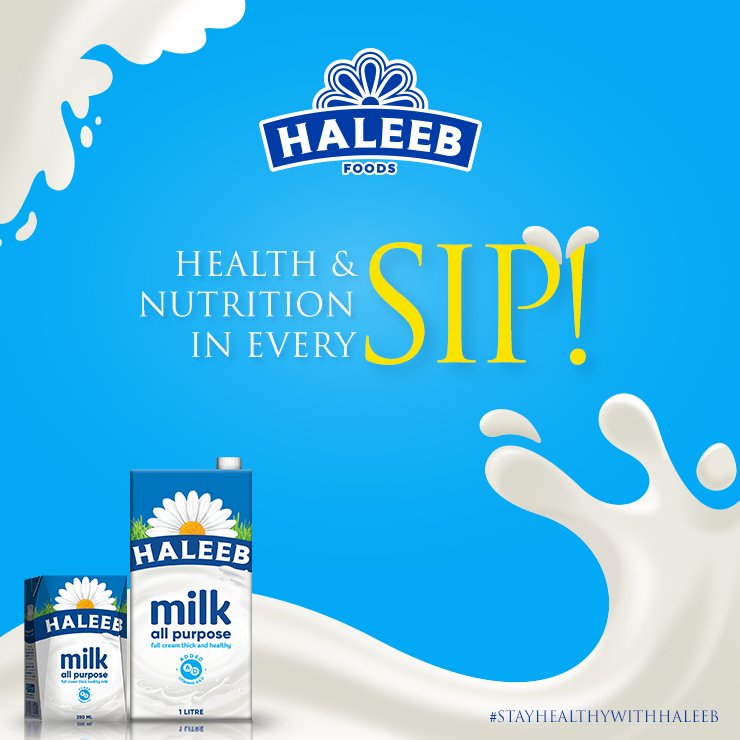 HaleebOfficial's tweet photo. Every drop nourishing, every gulp health.
Haleeb - Delicious & Refreshing.
#HaleebIsSafe #HaleebMilk #HaleebFoodsLimited #HaleebPakistan #Haleeb #PureMilk https://t.co/lJCPooBCF6