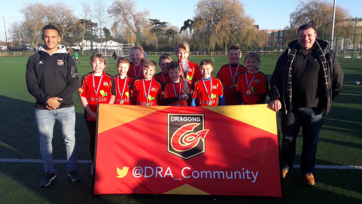 Great day supporting <a href="/DRA_Community/">DRAGONS RFC COMMUNITY 🐉</a> tag rugby event. winning schools Durand &amp; Glasllwch who will play at a Dragons game in March. <a href="/MelinHomes/">MelinHomes</a>