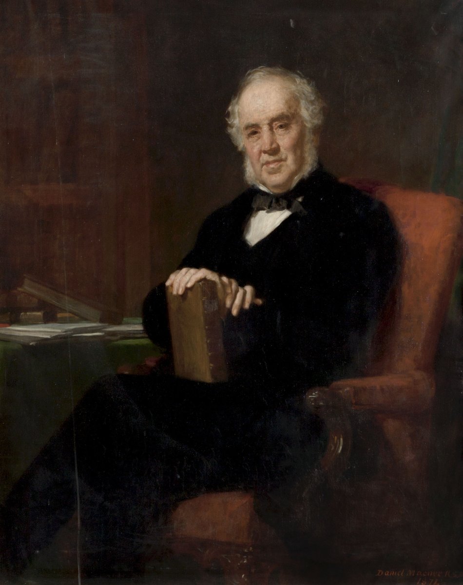 InvMAG's tweet photo. 200 years ago today the first edition of the @InvCourier and General Advertiser went on sale. This portrait of Dr Robert Carruthers, editor of The Courier from 1828 to 1878, was painted by Daniel Macnee RSA. It was donated to #IMAG in 1998 by the #ScottishProvincialPress #IC200 https://t.co/btsqiPhYlb