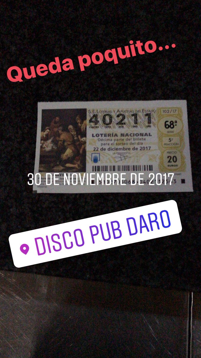 discopubdaro's tweet photo. Ya queda poquito para el gran sorteo de Navidad, ven y compra el número del Daro.

 No te quedes sin él!!! https://t.co/1R9T7Pi4yK