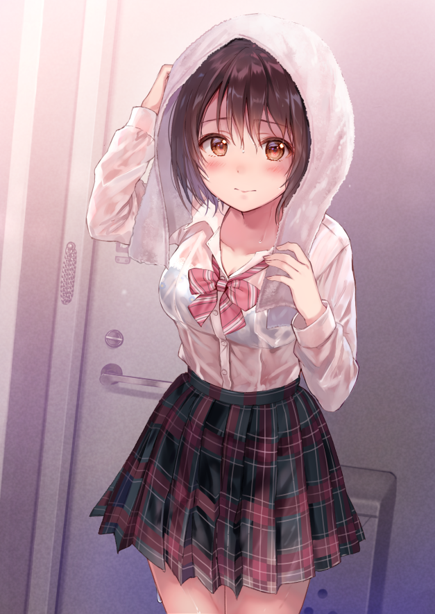 「「雨宿りさせてほしいんだけど…」 」|フカヒレのイラスト