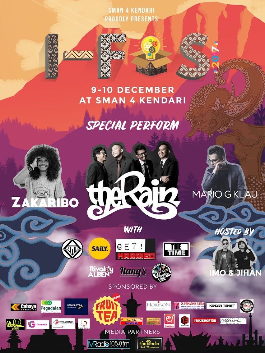 IT'S TIME TO CELEBRATE THE ANNUAL FEST OF SMANPAT🎉

SMAN 4 KENDARI PROUDLY PRESENTS
”Incredible Festival Of Smanpat II” (I-FOS II) ー ”Show Your Act and Find Your Passion”

#sman4info