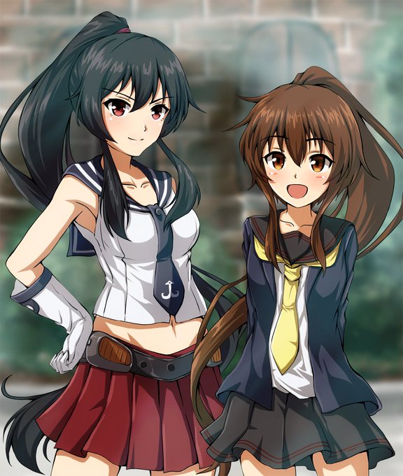 矢矧と文月
髪型が似てるという印象から
#艦これ 