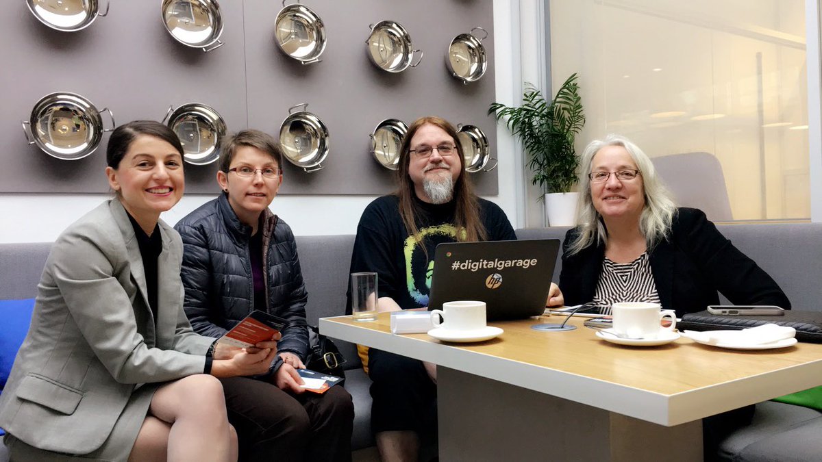 Chesamel's tweet photo. Joining the #Birmingham #DigitalGarage coaches for the #MondayMorning breakfast #networking event are @digibrum 's Annette King @digione , @HSBC_UK 's Ana Maria , and @MDAillustration 's Mark Andrews #5874design Francis Vassallo @April_Cheung from @unibirmingham https://t.co/o52ecs5KXF
