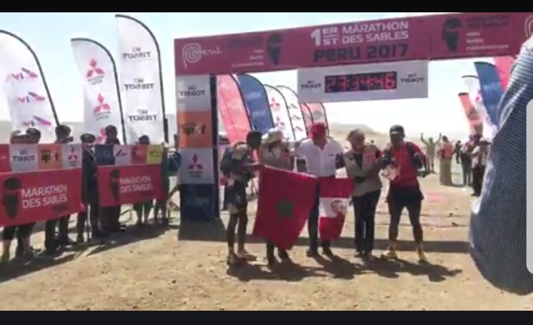 #Marathondessablesperu #winners 
#RachidelMorabity(Marruecos)
#RemigioHuamanQuispe 🇵🇪 #Peru
#trailrunners @CancunRunning #corrermehaenseñado