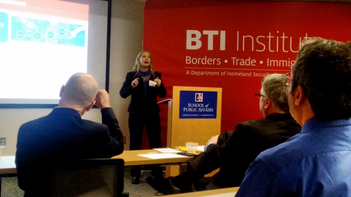 BTI_UH's tweet photo. Maria Burns from @UHouston, presents her research on #cargosecurity operations at the @BTI_UH #2017Showcase. @dhsscitech https://t.co/OzKcwl7HaQ
