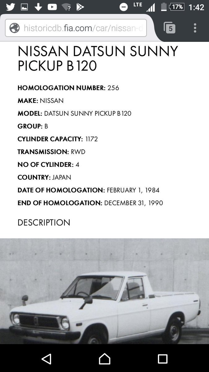 BOBOERHABE's tweet photo. FISA(今のFIA)によるとグループB規定はスポーツカー
サニートラックはホモロゲも取得した立派なグループBカー
よってサニトラはスポーツカー(迫真)

Q.E.D. https://t.co/1Aw0LB6Ukt