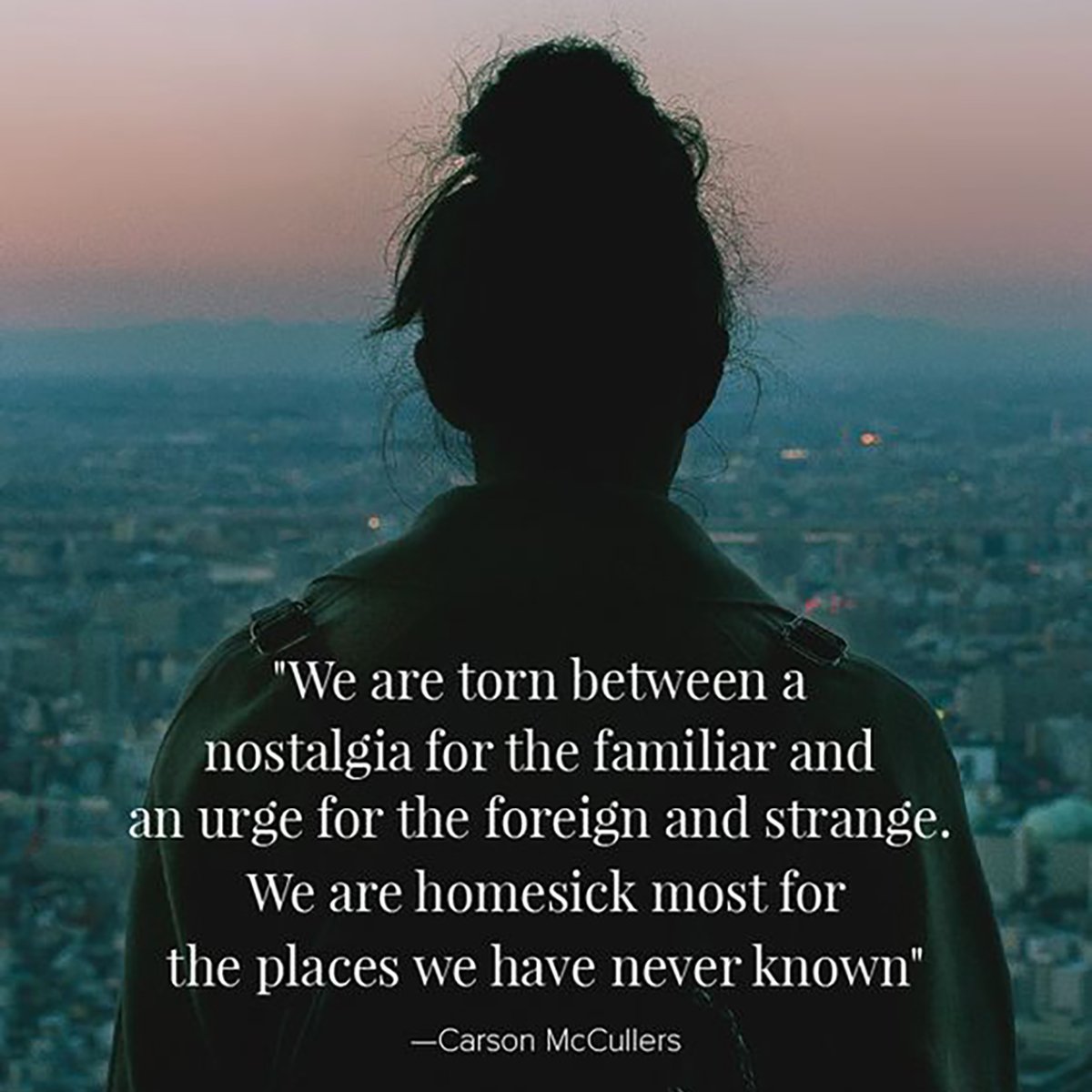 "We are homesick most for the places we have never known." - Carson McCullers #MotivationMonday #TravelQuote #Wanderlust (Via <a href="/CultureTrip/">Culture Trip</a>)