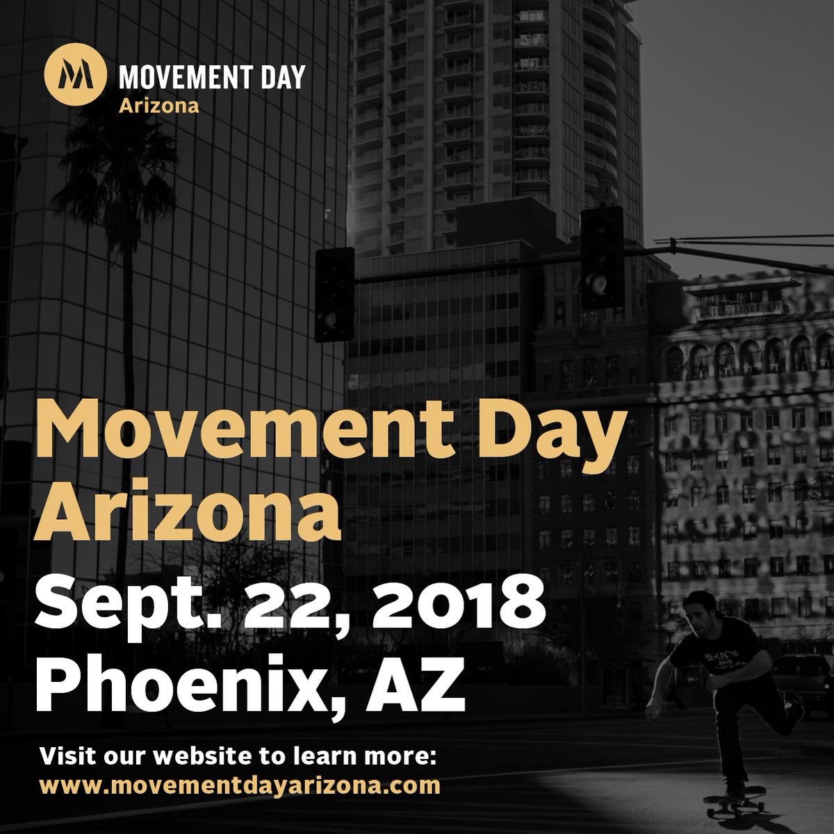 MDayArizona's tweet photo. The first Movement Day Arizona expression was such a success, we’ve already set a date for the second one—Sept. 22, 2018 in Phoenix. Tickets are $25-$35 and they’re available now at https://t.co/bCGJ8EeDhj https://t.co/7pcPHPIr9f