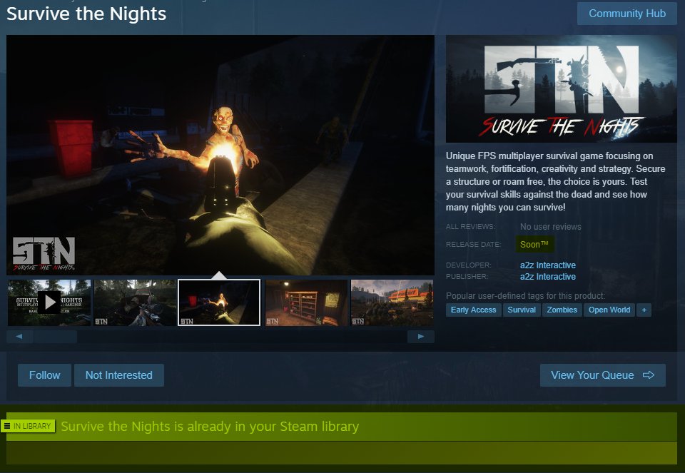 Just a few more days till the game which COULD (emphasis on could, I hope so) save the survival genre drops on Steam, Survive the Nights! RT/follow for a chance to win 1 of 3 keys of it on Steam (I'll DM). Glhf!

also g2a.com/r/psi haHAA