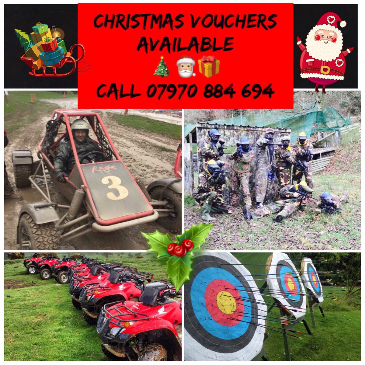 BorderQuad's tweet image. Make your Christmas simple this year by buying a gift voucher... #christmas #present #quads #rage #paintball #giftvoucher