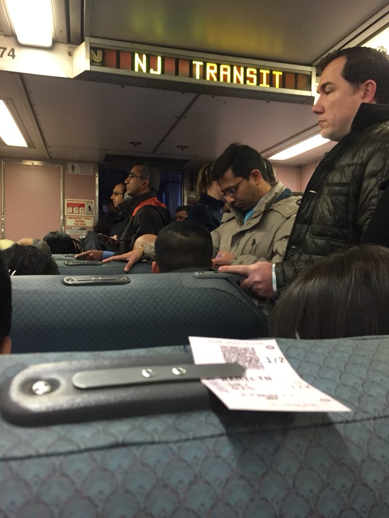 SkopasHarry's tweet photo. @NJTRANSIT_NEC Happy Monday ... great way to start the week. Just bought my weekly, money well spent! Get it together NJT, we all got up to start the week, why can’t you. @PhilMurphyNJ #njtr https://t.co/fwPO9gGyEB
