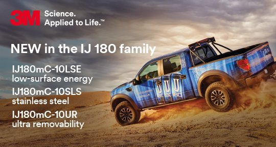 3MFilmsUK's tweet photo. Introducing 3 NEW IJ180mC Print Wrap Films #LowSurfaceEnergy #StainlessSteel #Application #UltraRemovableAdhesive All with 3M Comply™ Adhesive with micro technology #Slideability #Accelerate #Installs #3M https://t.co/mPzSc3bYyQ