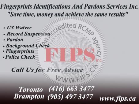 Fips is trusted choice for Canadian pardon, US entry waiver &amp; Record suspension services. #fips #uswaiver #fingerprints #pardon