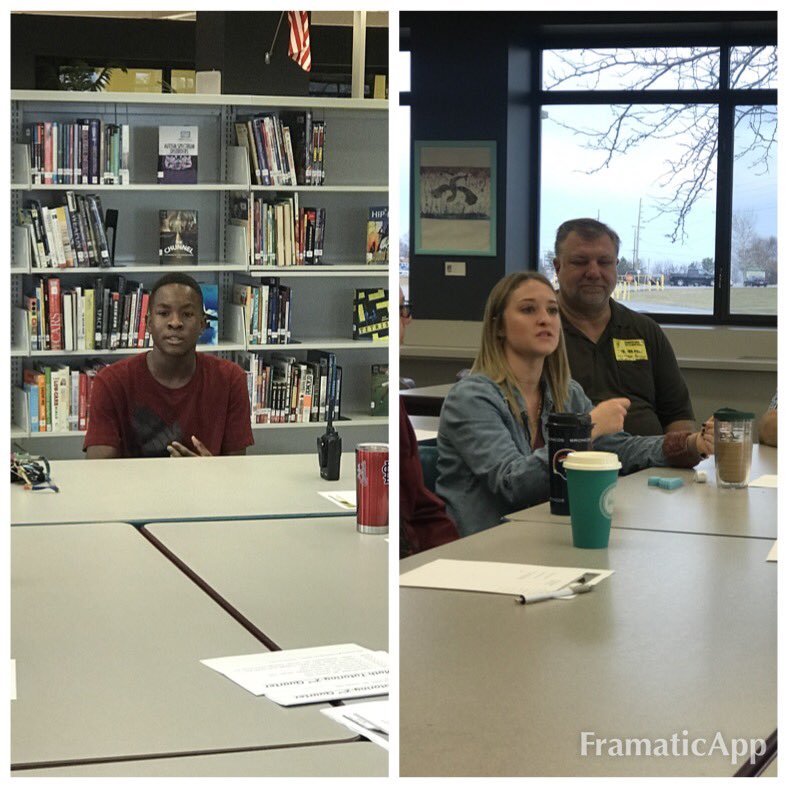 KEGreerEducator's tweet photo. Robert and Erica talk to some of our parents this morning about PLTW and the benefits. Thank you! #fhnpride https://t.co/ovLqQh0hom