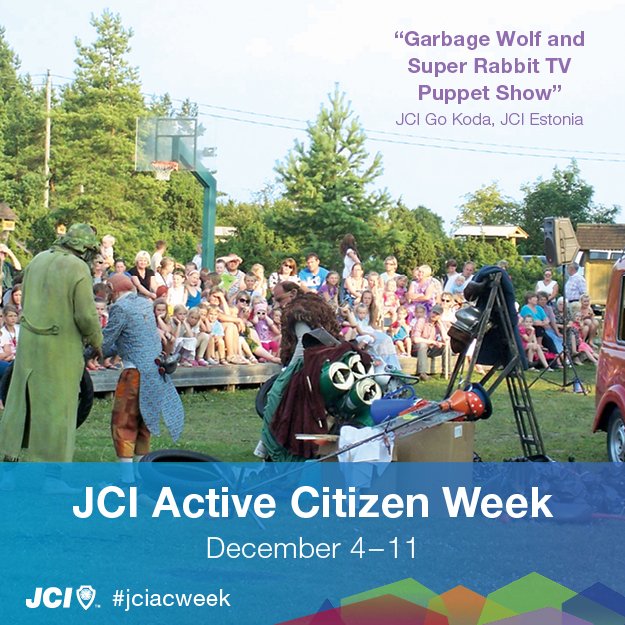 jcileaders's tweet photo. Today begins #jciacweek! We encourage JCI members and friends to spend 4 – 11 December creating change! Tell us about your #PeaceIsPossible and Let's do it World projects using #jciacweek and make sure to document your stories of impact in the JCI Project Gallery! https://t.co/dcE5gzDjtJ