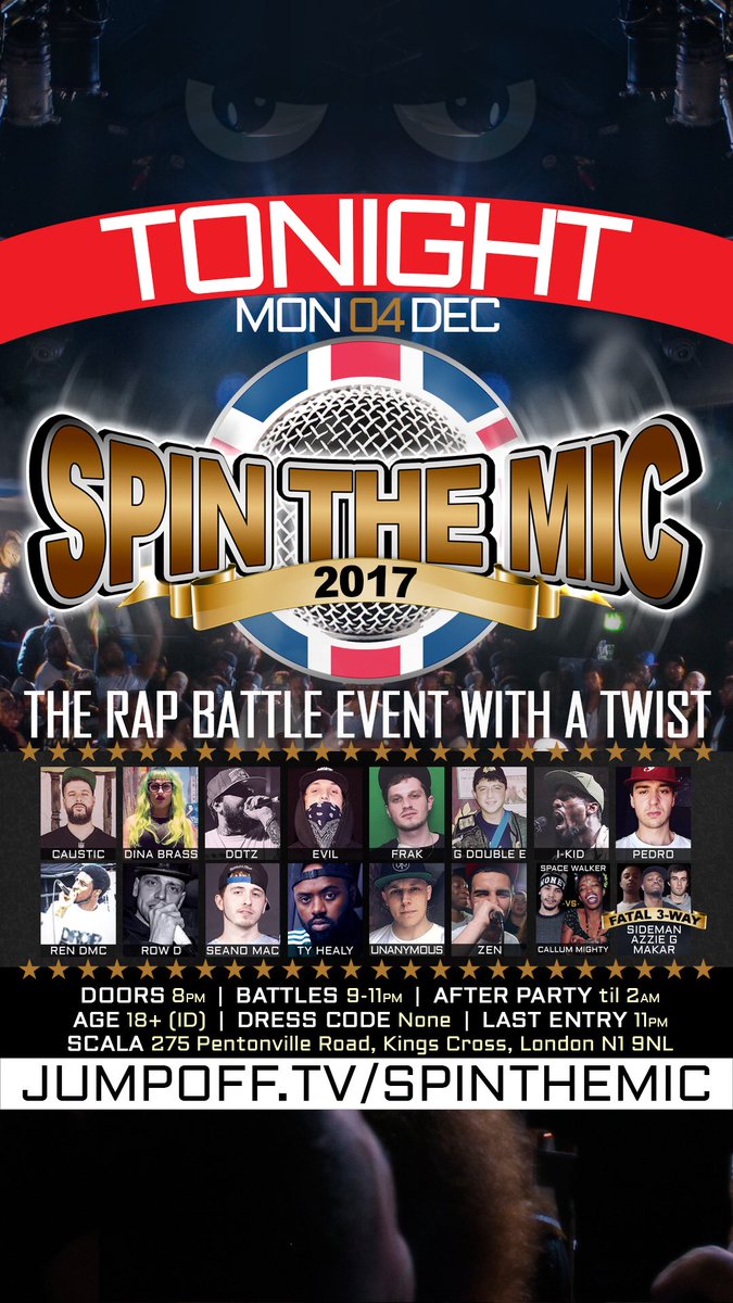 £15 tix will be available on the door