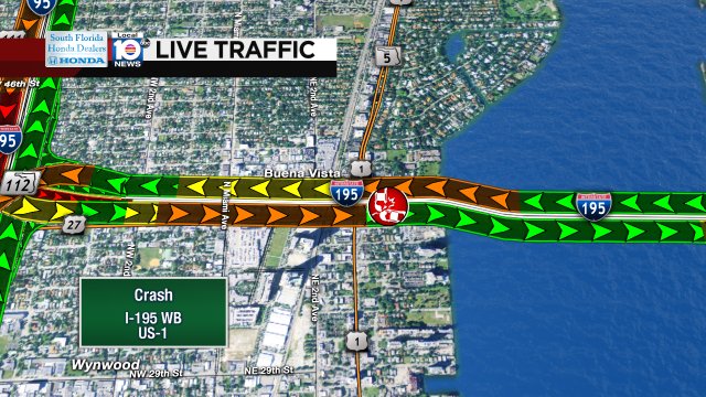 Crash on I-195 WB at US-1 #traffic https://t.co/EV0ihXWQKK