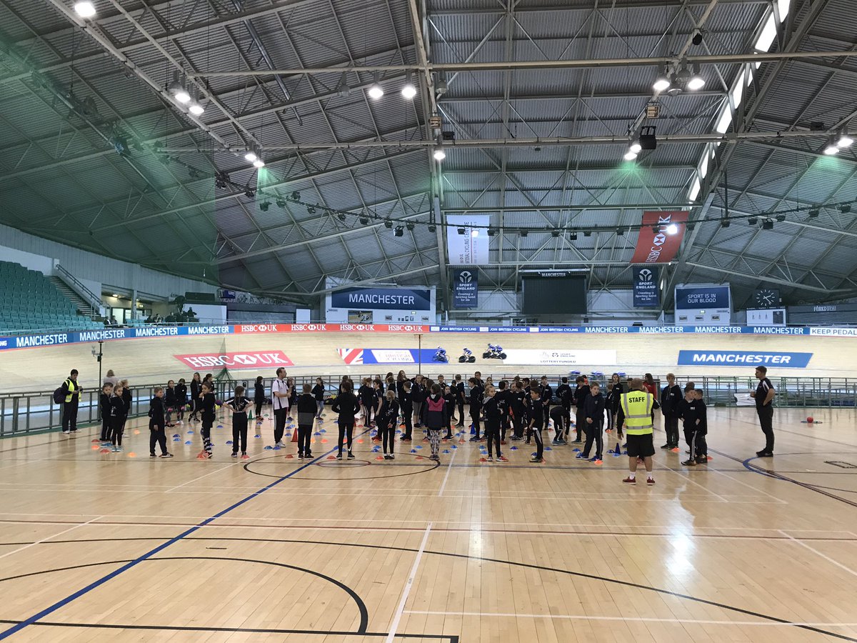 What a great experience. Practical session in the multi purpose area whilst <a href="/TeamGB/">Team GB</a> cyclists train on the Velodrome!