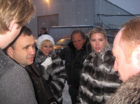 funder's tweet photo. Here are the only known photos of Ivanka, Don Jr &amp; Eric Trump in Russia together. Please RT &amp; share to the ends of the earth.

They were there looking at real estate property and meeting with potential investors. We estimate this was around ten years ago. No ties? Bunch of liars. https://t.co/wPWuw31ReB