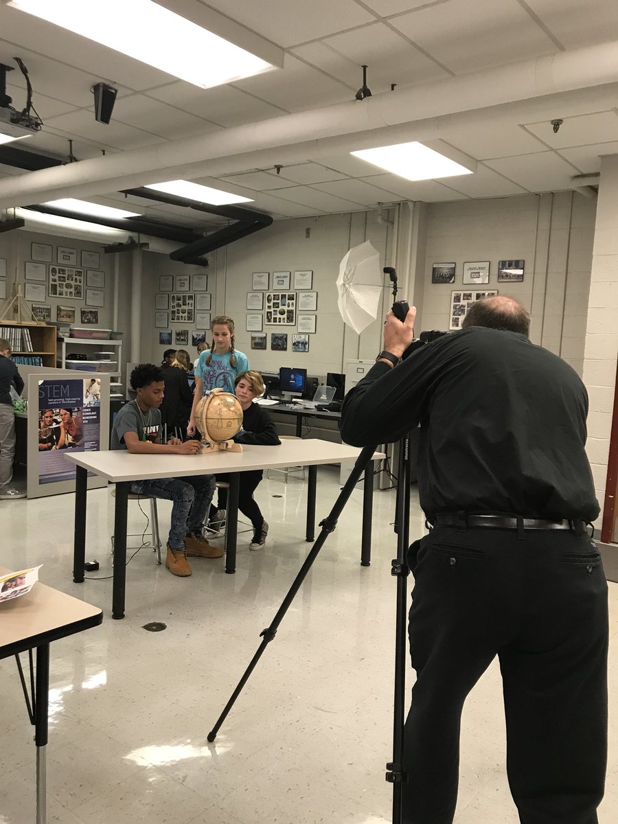 .@colbysphotograp is visiting <a href="/toddlivesay/">Todd Livesay</a> <a href="/RMS_ORS/">Robertsville Middle</a> <a href="/RMSortn/">Robertsville Middle</a> today to capture the <a href="/NASA/">NASA</a> class in action!