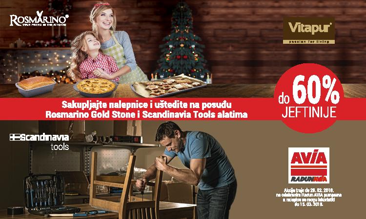 RadunAVIA's tweet photo. Uštedite 60% na Rosmarino GOLD Stone posuđu i ScandinAVIA Tools alatima!  🍳🥘🍲🔨🛠️🔧

Ove zime imate priliku da sakupljajte nalepnice i tako uštedite čak 60% na Rosmarino GOLD Stone posuđu i ScandinAVIA Tools alatima.

Radun AVIA, više od goriva! ⛽ https://t.co/F6YQGeDBrz