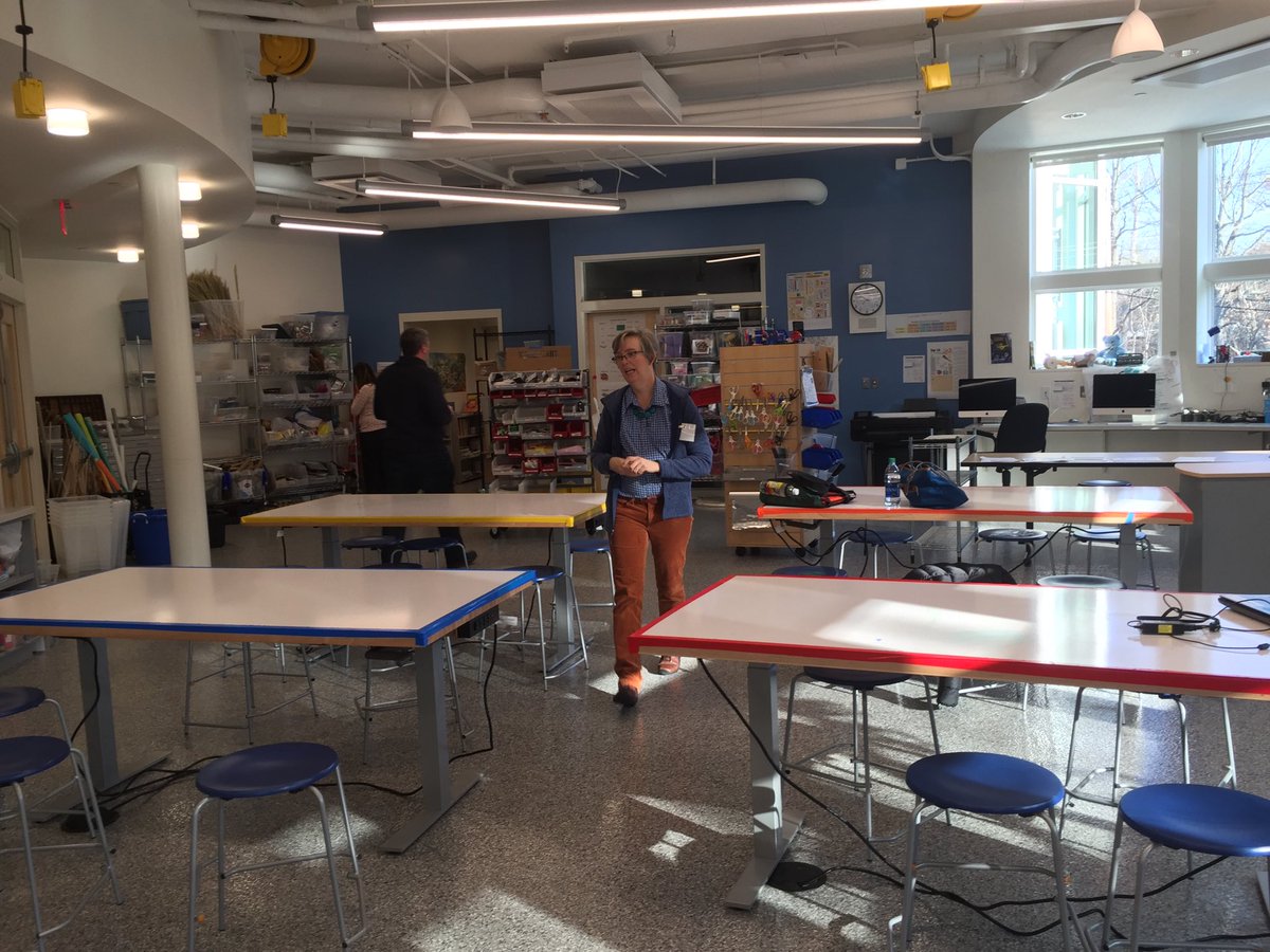 jwilson_HW's tweet photo. In the #eurekaLab at the Meadowbrook School! #MIT #learningsupportedbymaking https://t.co/EZnu0uGvWC