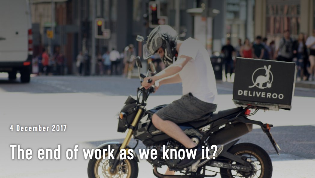 Eurozine's tweet photo. It’s becoming increasingly clear that the ‘gig’ economy can have major drawbacks for the people who work in it. How can we make it work for us, asks Rhian E Jones. From the new edition of @NewHumanist https://t.co/kdW9j0swsq #gigeconomy #work #neoliberalism https://t.co/3IKcgAj2q3