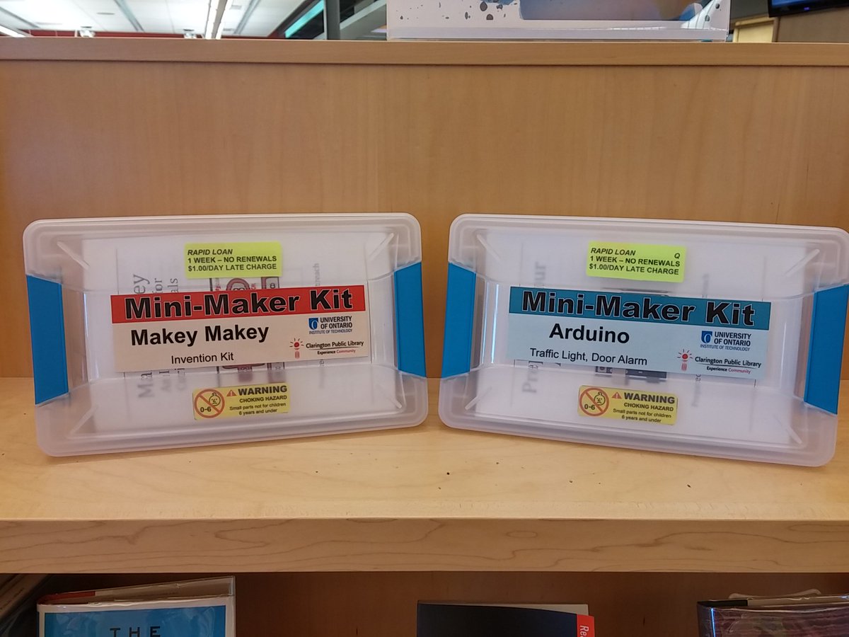 ClaringtonLMA's tweet photo. Have you seen the @Google Doodle today? Celebrate 50 years of kids' programming language and check-out one of our #minimaker kits! All necessary parts provided for #arduino, #kano, or #makeymakey! #computerscienceandeducationweek https://t.co/7j3jlvrIug