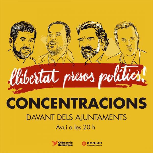 Aquesta tarda tots i totes concentrats davant de l'<a href="/AjMontbrio/">Ajuntament de Montbrió del Camp</a> a les 20h!
