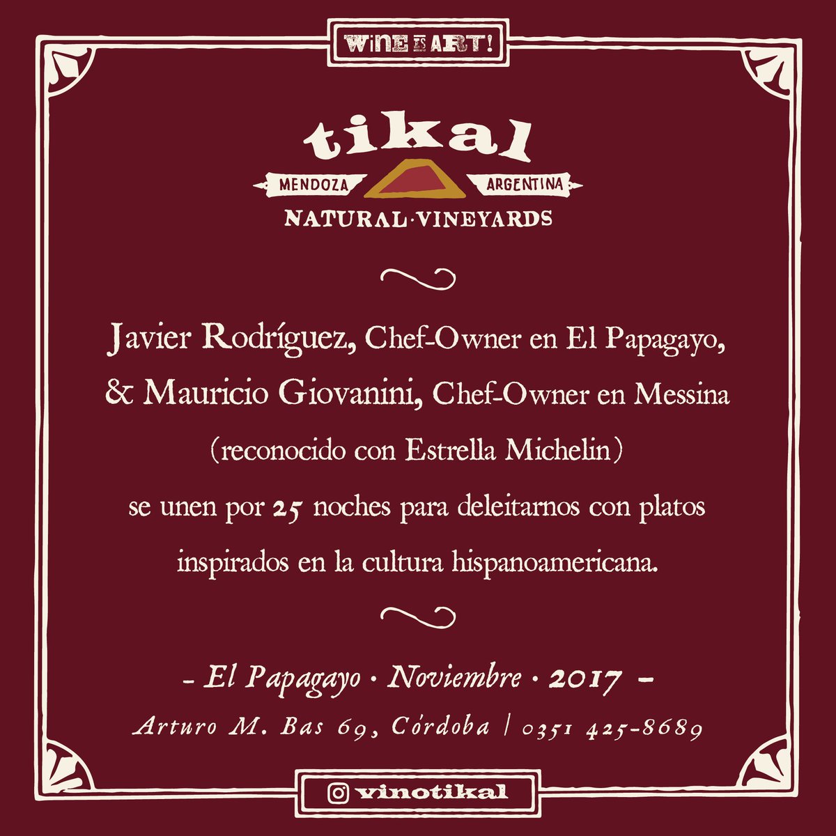 25 noches únicas para disfrutar los platos de estos 2 cocineros cordobeses que acompañaremos con una selección especial de nuestra cava. Nos vemos allá?