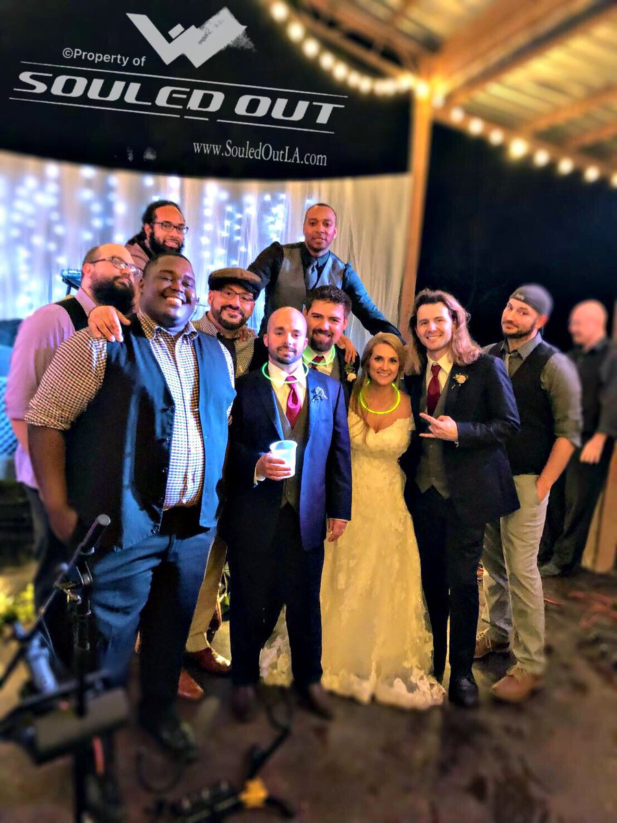 SouledOutLA's tweet photo. The #SouledOutLA #fam with our newest #bride 👰🏼 &amp; #groom 🤵, Mr. and Mrs. Jeremy Theriot! #wearetheparty #CouplesChoice2017 #CouplesChoice2018 https://t.co/tMYAJO8EfB