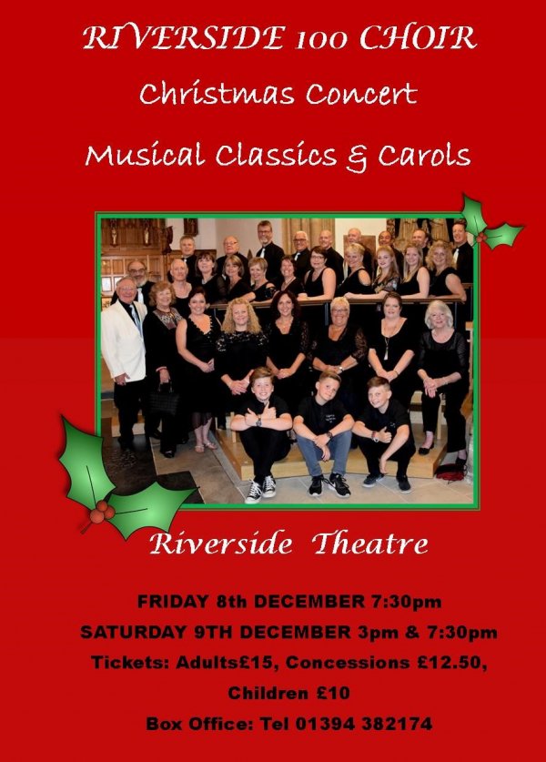 You can listen to the @_Riverside100  Choir on <a href="/BBCSuffolk/">BBC Suffolk</a> talking about their Christmas Concert on 8th &amp; 9th December theriverside.co.uk/news_detail.ph… and you can book tickets on our website or call 01394 382174