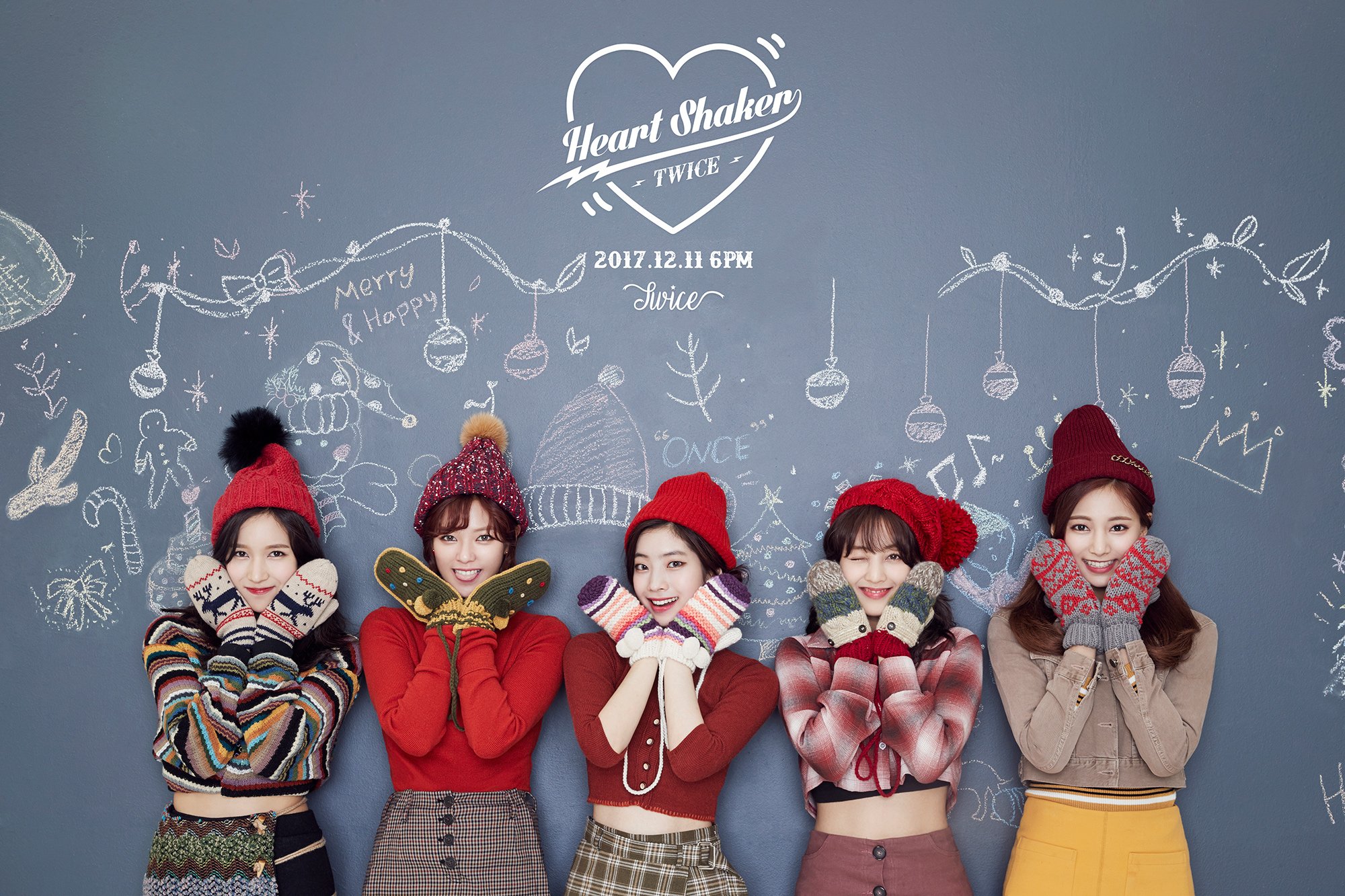 Twice Twice The 1st Album Repackage Merry Happy Twice Photo Parade 17 12 11 6pm Twice 트와이스 Heartshaker T Co 4yz44e19bl Twitter