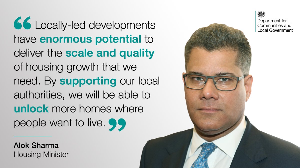 mhclg's tweet photo. Housing Minister @AlokSharma_RDG announces a new £25 million fund launched to help local authorities unlock more homes where people want to live https://t.co/P6wWB81vkk https://t.co/riaETvX1VG