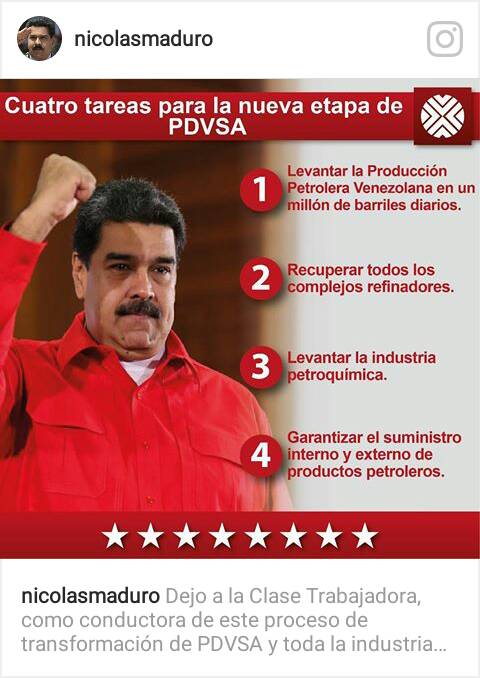 Marcos_PDVSA's tweet photo. Cuenten con nosotros para trabajandar en las tareas asignadas Pdte #DomingoConMaduro98 #04Dic | @NicolasMaduro | Comprometidos con la transformación estructural de PDVSA https://t.co/MU8aHBwDI6