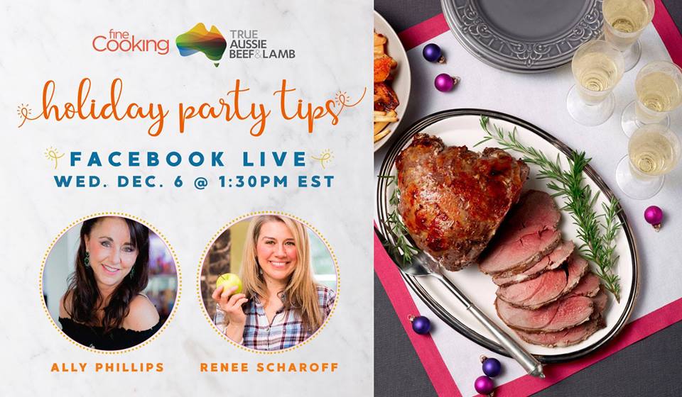 Join the party this Wednesday at 1:30PM EST - we're cooking LIVE with Ally Phillips and Renee #Scharoff, you don't want to miss the delicious recipes they have in store! It all happens here: facebook.com/FineCooking 🍾