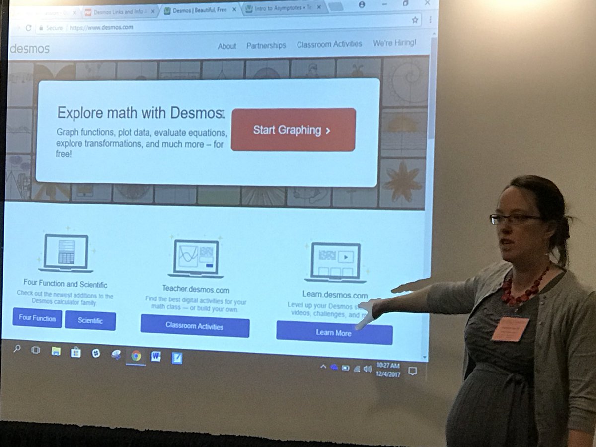 TimBrzezinski's tweet image. @Desmos fellow Suzanne von Oy (@von_Oy) rocking the CT #MathEdTech showcase w/her presentation 🙂#ATOMIC #ATOMIC2017 @ATOMICMath