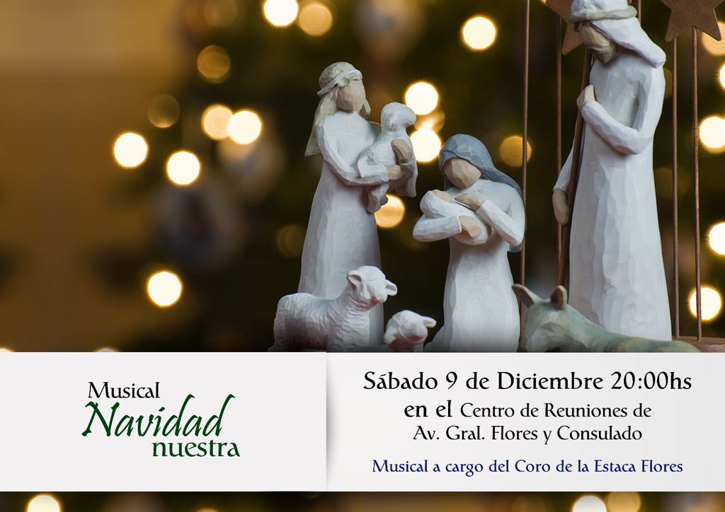 jmarioIslas's tweet photo. Invitamos a miembros de la Iglesia y amigos a disfrutar de un Musical de Navidad que hemos preparado para celebrar el nacimiento de nuestro amado Salvador.
Estaca Montevideo Uruguay Flores
Gral. Flores 3221 Esq. Consulado 
#MusicalNavidadNuestra https://t.co/orBgSF2abh
