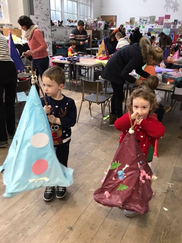 Another shot of our <a href="/bhvillageday/">BlackheathVillageDay</a> Lantern Making workshop, made the Christmas feel very close! Thanks to <a href="/johnpayne/">AI</a> for the snow!