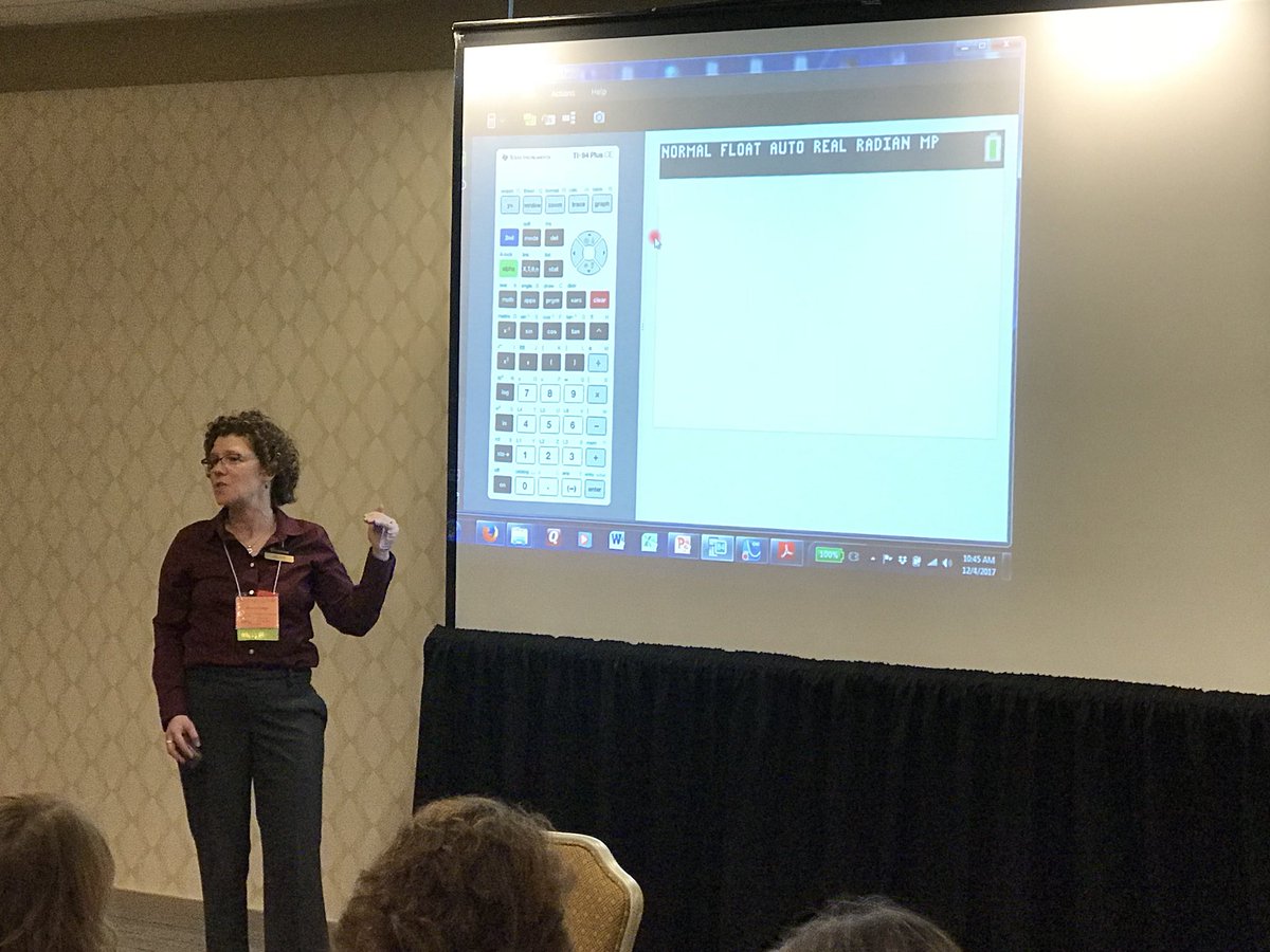 TimBrzezinski's tweet image. @KarenCampe wow-ing the crowd by demonstrating capabilities for @TICalculators 🙂 #MathEdTech #ATOMIC #ATOMIC2017 @ATOMICMath