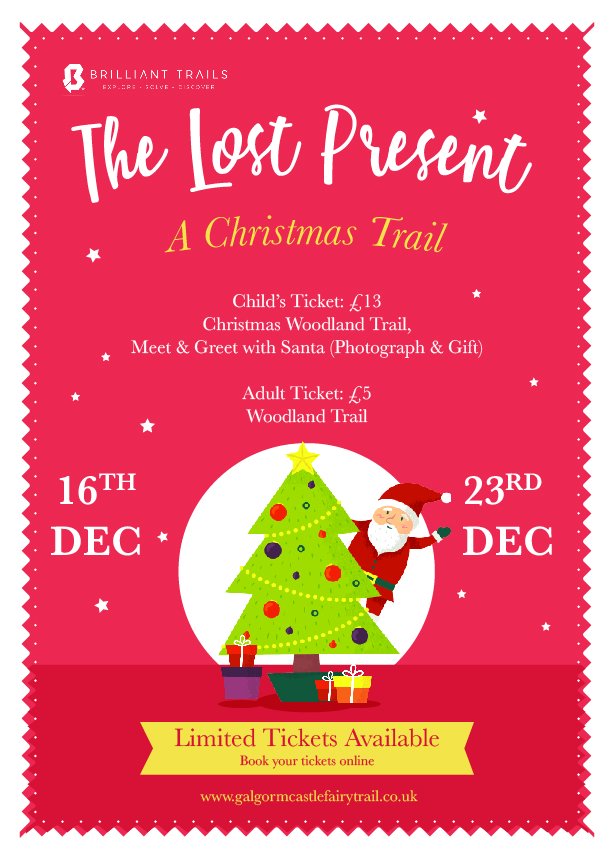 LIMITED TICKETS LEFT - Visit galgormcastlefairytrail.co.uk 
To book your experience today, once the tickets are gone they are gone.