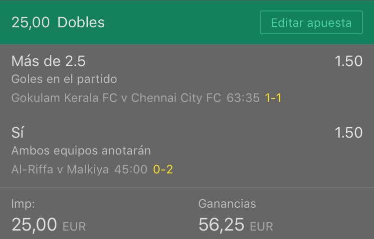 Freepicks321's tweet image. Aquí tenéis un par de picks: 💪🏽⚽️💶