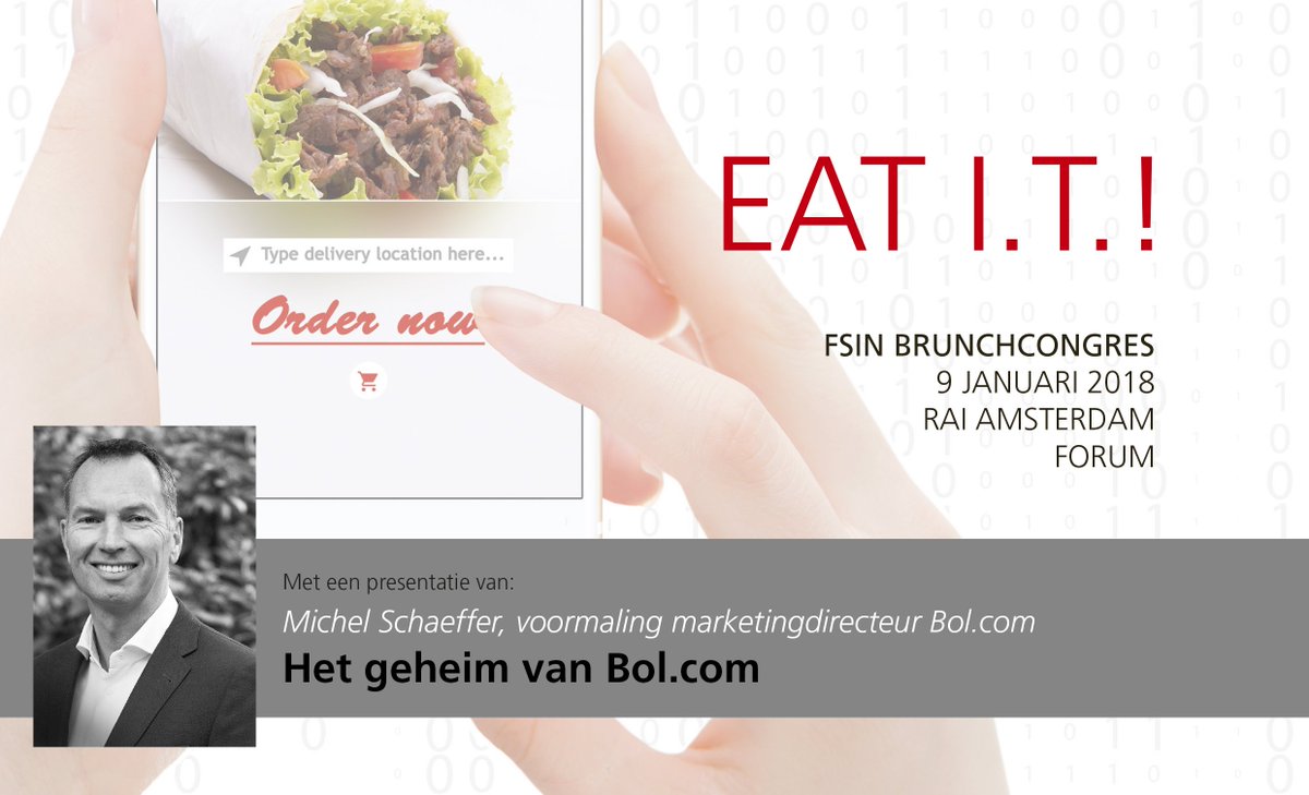 Michel Schaeffer en de successtory van Bol.com tijdens het FSIN Brunchcongres op 9 januari 2018, mis het niet! Meer info en aanmelden: bit.ly/2AcadDu