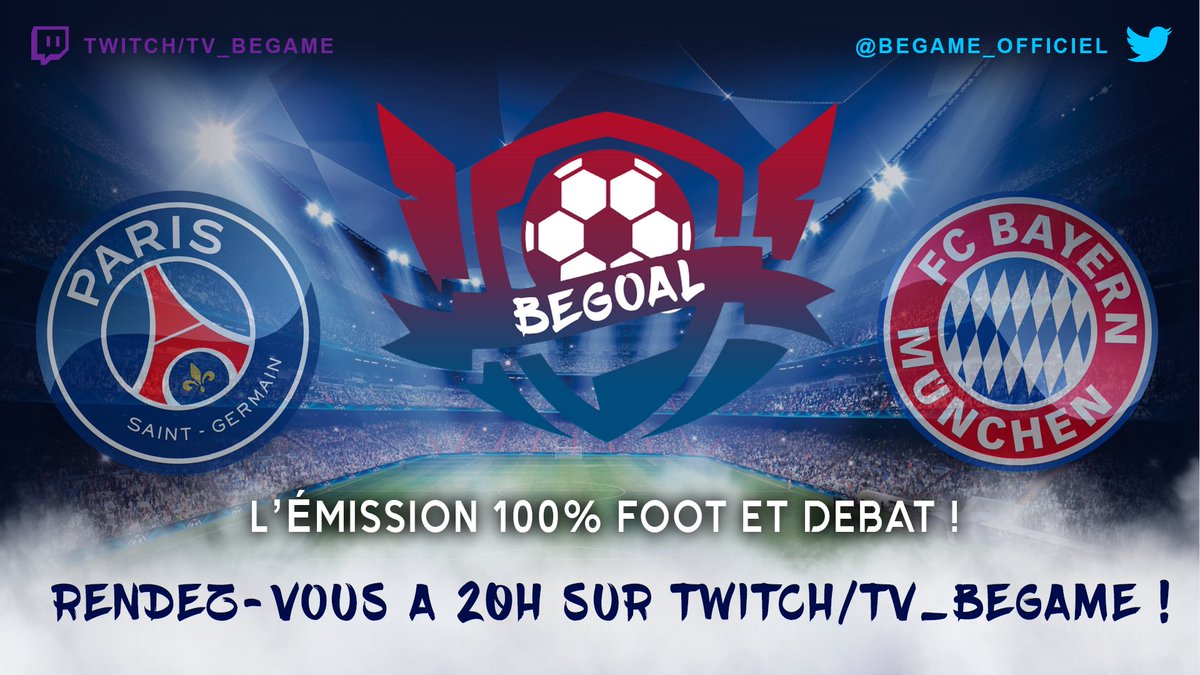 beGameFR's tweet photo. Rendez-vous demain à 20h pour une soirée 100% FOOT et Débat avec @SelimWR89 @SofianLeGEEK @jeffersonejeff et en guest @KreeksFUT ! Retrouvenez-nous sur #Twitch pour le Match  #BAYPSG : https://t.co/Vu7u0Q6Ny8 https://t.co/sYihAhKFbk