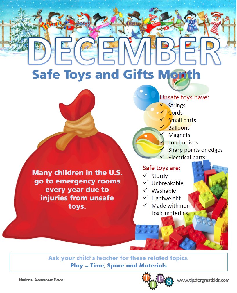 SensitiveCare's tweet image. December is Safe Toys and Gifts Awareness Month...here's a few good tips!