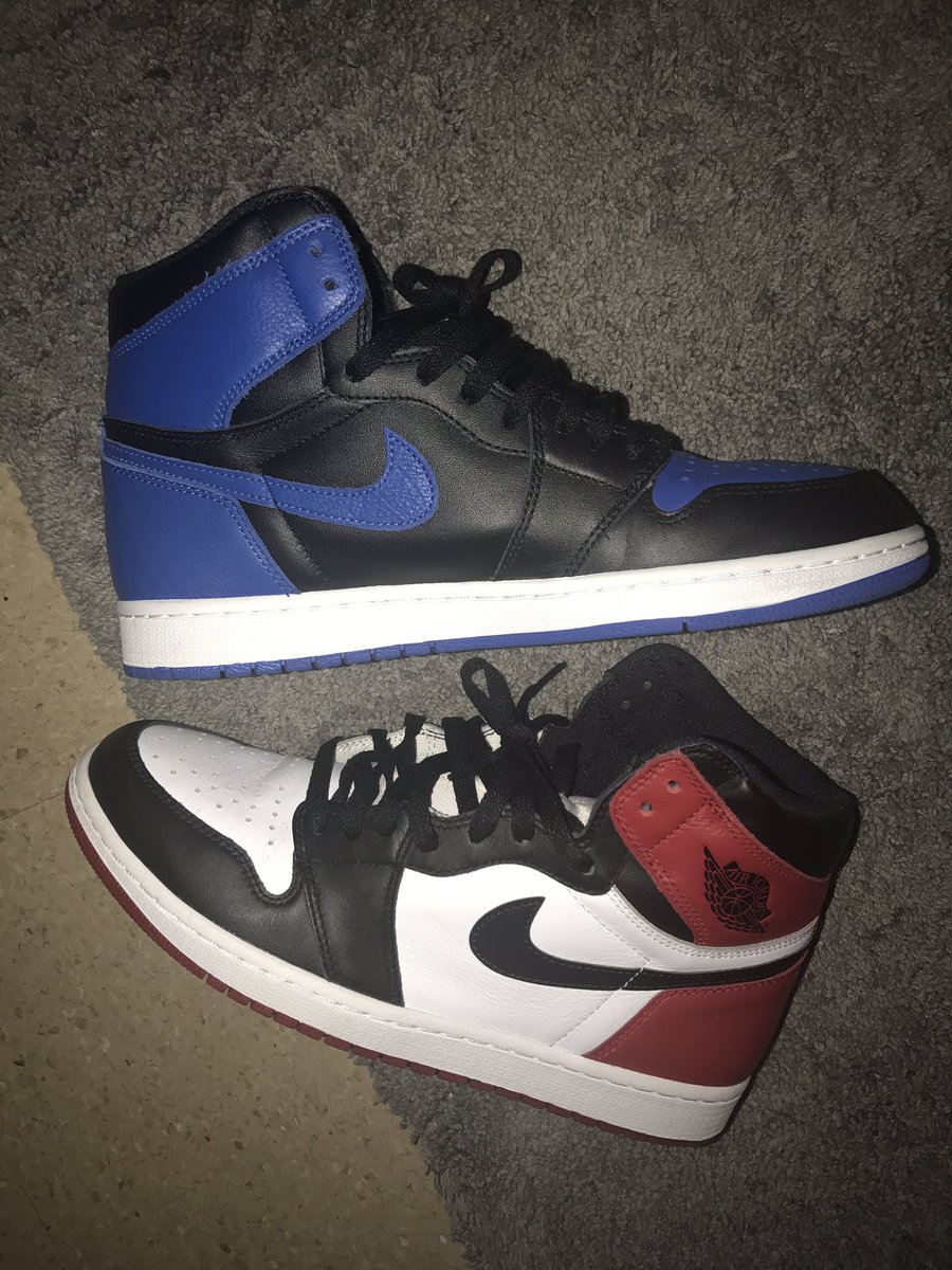 SneakerWard216's tweet photo. Royals size 10.5 8.5/10 and Black toes size 11 8.5/10 $350 shipped for both pls RT @hunnxd @outostock @CAKickz @codyskicks2001 @Chicagokickz https://t.co/45N1cuJyVU
