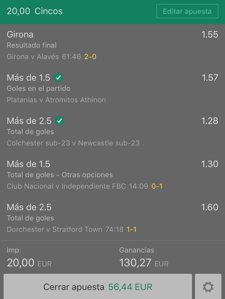Freepicks321's tweet image. Mirad como llevamos esta!!💪🏽⚽️
