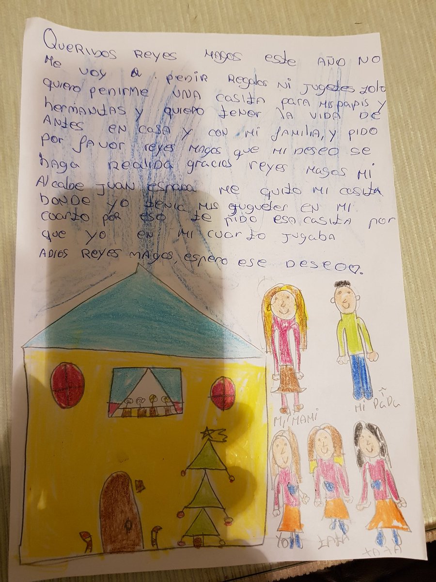onda_sevilla's tweet photo. Esta es la carta a los Reyes Magos de una niña de 9 años que sufrió junto a sus padres un desalojo en #Sevilla
#CasoAntonia https://t.co/7YZIQjCwtF