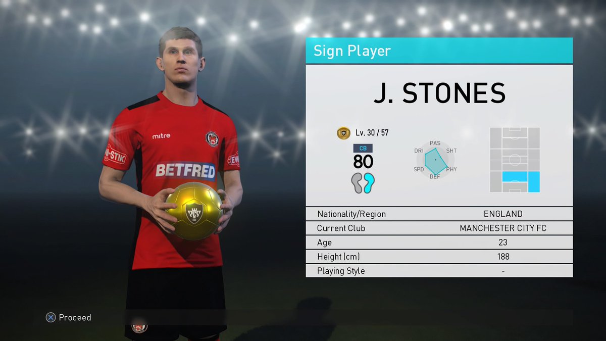 WeveGotBibinho's tweet photo. Gold ball pull!! Great signing for us #WelcomeStones #MyClub #PES2018 https://t.co/xepNN1gQt5